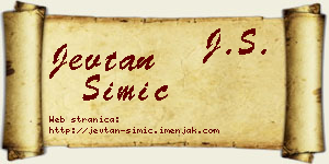 Jevtan Simić vizit kartica